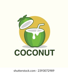 Coconut logo design template vector illustration