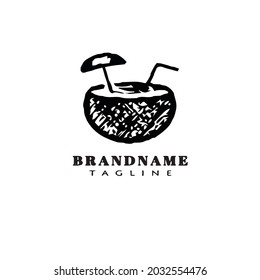 coconut logo icon cartoon design template modern vector illustration
