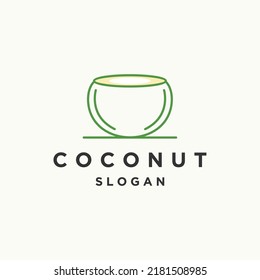 Coconut logo icon design template vector illustration