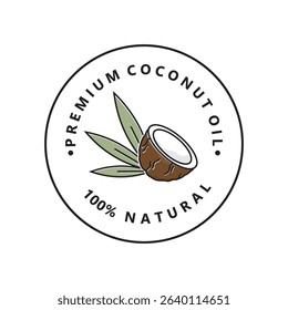 Coconut Logo Icon. Coconut oil Logo vector design.