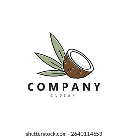 Coconut Logo Icon. Coconut oil Logo vector design.