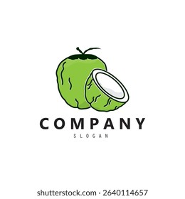 Coconut Logo Icon. Coconut oil Logo vector design.