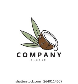 Coconut Logo Icon. Coconut oil Logo vector design.