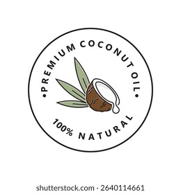 Coconut Logo Icon. Coconut oil Logo vector design.