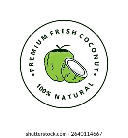 Coconut Logo Icon. Coconut oil Logo vector design.