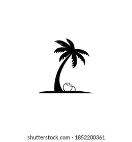 coconut logo template design vector. icon isolated on white background.