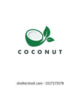 Coconut logo template icon design vector
