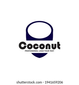 Coconut Logo Template vector icon design illustration. Nature product coconut emblem.
