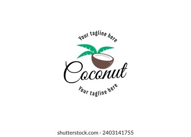 coconut logo vector icon illustration