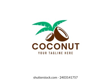 coconut logo vector icon illustration