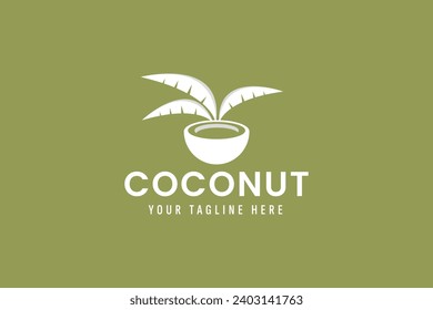 coconut logo vector icon illustration