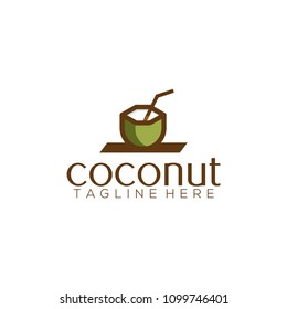 Coconut logo vector. Coconut logo template