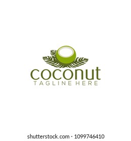 Coconut logo vector. Coconut logo template