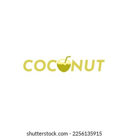 Coconut logo vector. Coconut logo template