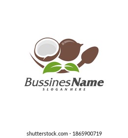 Coconut logo vector template, Creative Coconut logo design concepts, Icon symbol, Illustration
