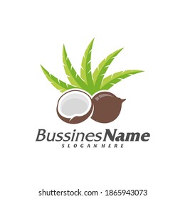 Coconut logo vector template, Creative Coconut logo design concepts, Icon symbol, Illustration