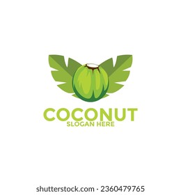 Plantilla vectorial de logotipo de coco, conceptos de diseño de logotipo de coco creativo, símbolo de icono, Ilustración