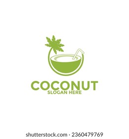 Coconut logo vector template, Creative Coconut logo design concepts, Icon symbol, Illustration