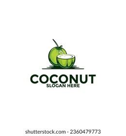 Plantilla vectorial de logotipo de coco, conceptos de diseño de logotipo de coco creativo, símbolo de icono, Ilustración