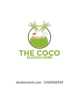 Coconut logo vector template, Creative Coconut logo design concepts, Icon symbol, Illustration