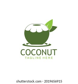 Coconut logo vector template illustration design