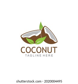 Coconut logo vector template illustration design