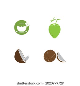 Coconut logo vector template illustration design