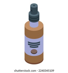 Coconut lotion icon isometric vector. Cosmetic cream. Natural organic
