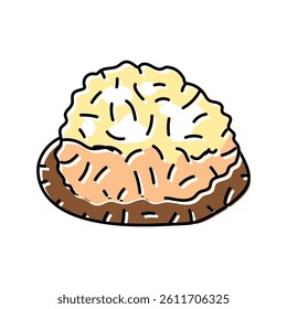 coconut macaroons sweet food color icon vector. coconut macaroons sweet food sign. isolated symbol illustration