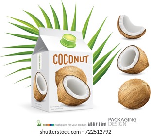 Coconut Milk Box.illustration