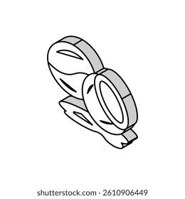 coconut milk cut isometric icon vector. coconut milk cut sign. isolated symbol illustration