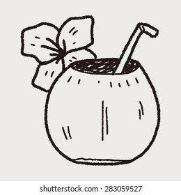 coconut milk doodle