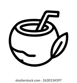 Coconut milk icon on white background vector
Vector Thai food icon