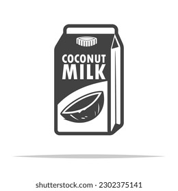 Icono de leche de coco vector transparente aislado