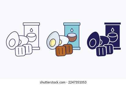 Coconut milk icon vector illustration