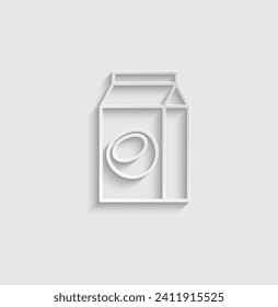 coconut milk icon vegan plant milk icon