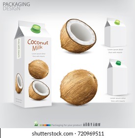 coconut milk packaging.illustration
