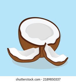coconut. coconut milk.coconut drink. coconut brown vector logo icon design illustration wallpaper background