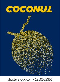 Coconut modern halftone dot poster with bright colors
