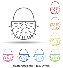 Coconut in multi color style icon. Simple thin line, outline vector of fruit icons for ui and ux, website or mobile application