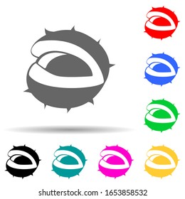 coconut multi color style icon. Simple glyph, flat vector of nuts icons for ui and ux, website or mobile application