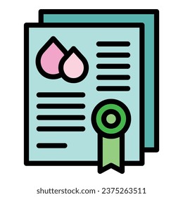Coconut natural product confirmation icon outline vector. Cosmetic oil. Coco cream color flat