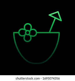 Coconut nolan icon. Simple thin line, outline vector of Summer icons for ui and ux, website or mobile application