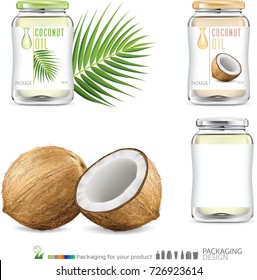 Coconut Oil Bottle Illustration