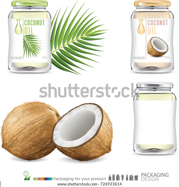Coconut Oil Bottle Illustration Stock Vector (Royalty Free) 726923614