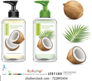 Coconut Oil Bottle Skin Care.illustration