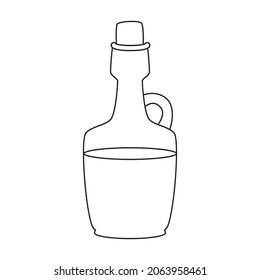 Coconut oil bottle vector icon.Outline vector icon isolated on white background coconut oil.