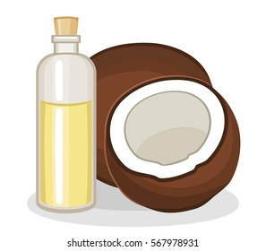 Coconut oil isolated on white background.