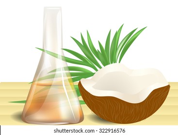 coconut oil on table