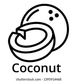 Coconut oil symbol line icon. Illustration of coconut oil symbol line icon vector for web design isolated on white background svg